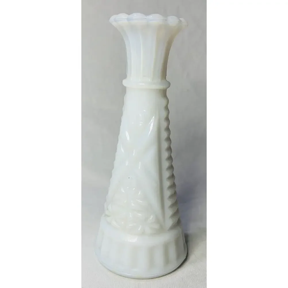 Anchor Hocking Milk Glass Vase Short 6